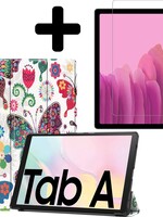 LUQ LUQ Samsung Galaxy Tab A7 (2020) Hoes met screenprotector - Vlinders