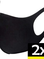 LUQ LUQ Wasbaar Mondkapje - Zwart - 2 PACK