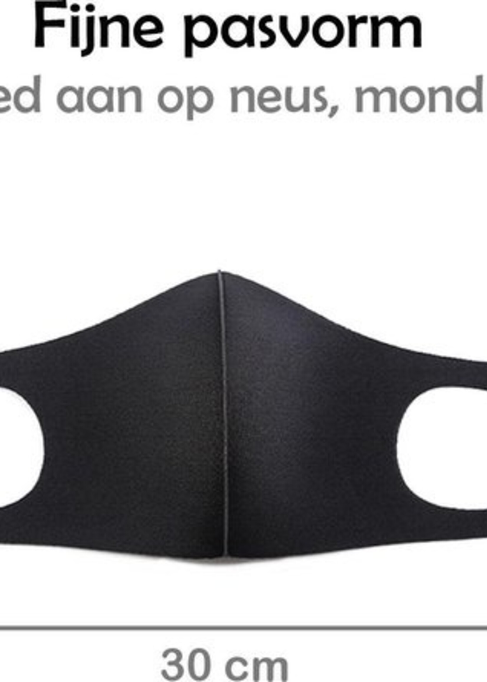 LUQ Mondkapje Wasbaar Zwart - Mondmasker Wasbaar Zwart - Mondkapje Herbruikbaar - Mondkapje Zwart Wasbaar - 10 Stuks