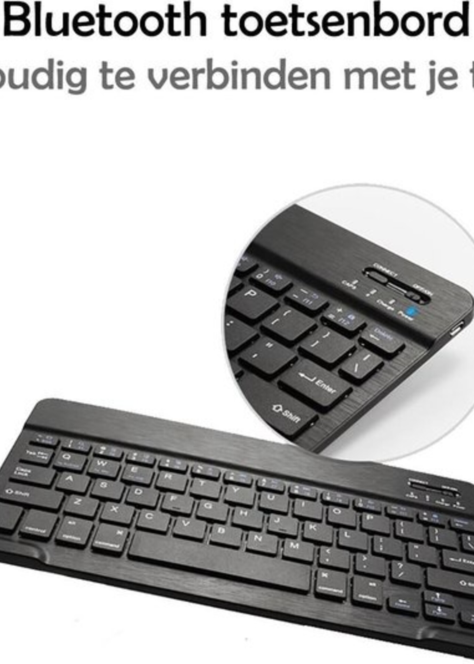 LUQ Hoes Geschikt voor Samsung Galaxy Tab A7 Hoes Keyboard Cover Toetsenbord Hoesje Met Screenprotector - Hoesje Geschikt voor Samsung Tab A7 Toetsenbord Hoes - Rosé goud