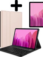 LUQ LUQ Samsung Galaxy Tab A A7 2020 Toetsenbord Hoes Keyboard cover met screenprotector - Goud