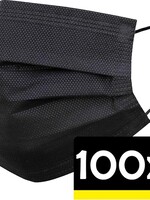 LUQ LUQ Wegwerp Mondkapje Zwart Niet-medisch - 100 PACK