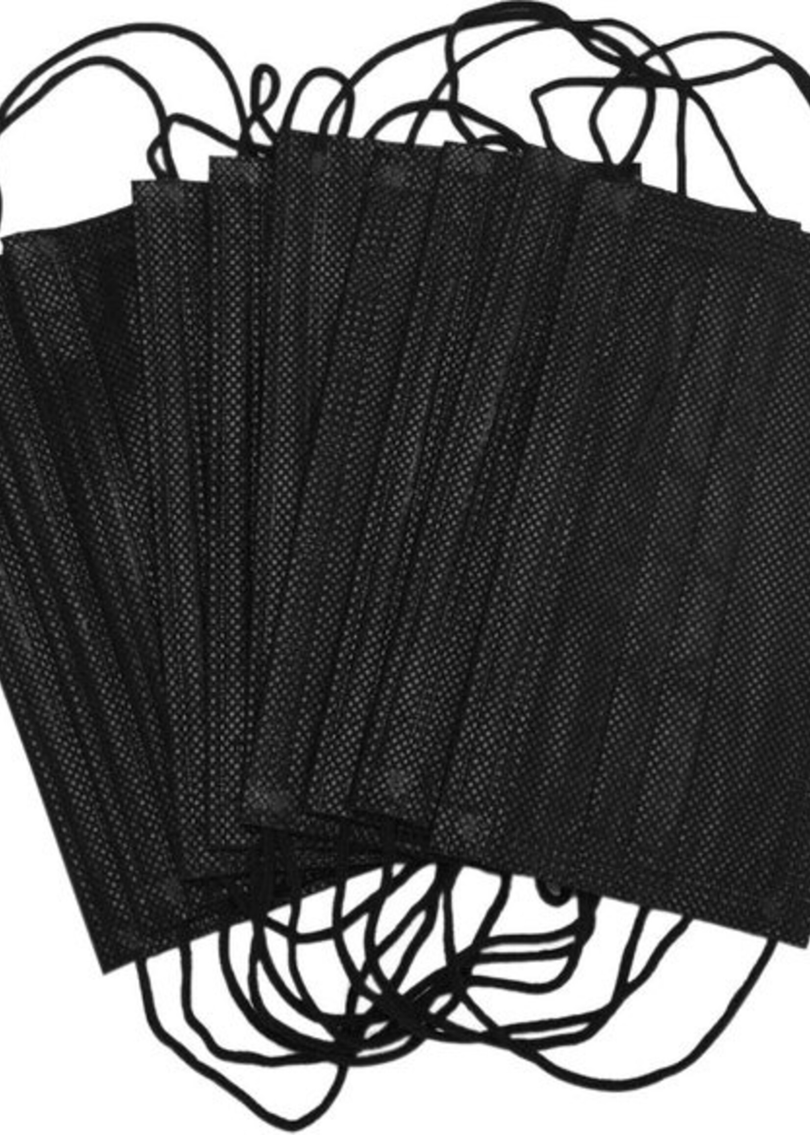 LUQ Mondkapje Zwart Wegwerp - Mondmasker Wegwerp - Mondkapje Wegwerp Zwart - Mondkapjes Wegwerp Zwart<br />
- 100 Stuks