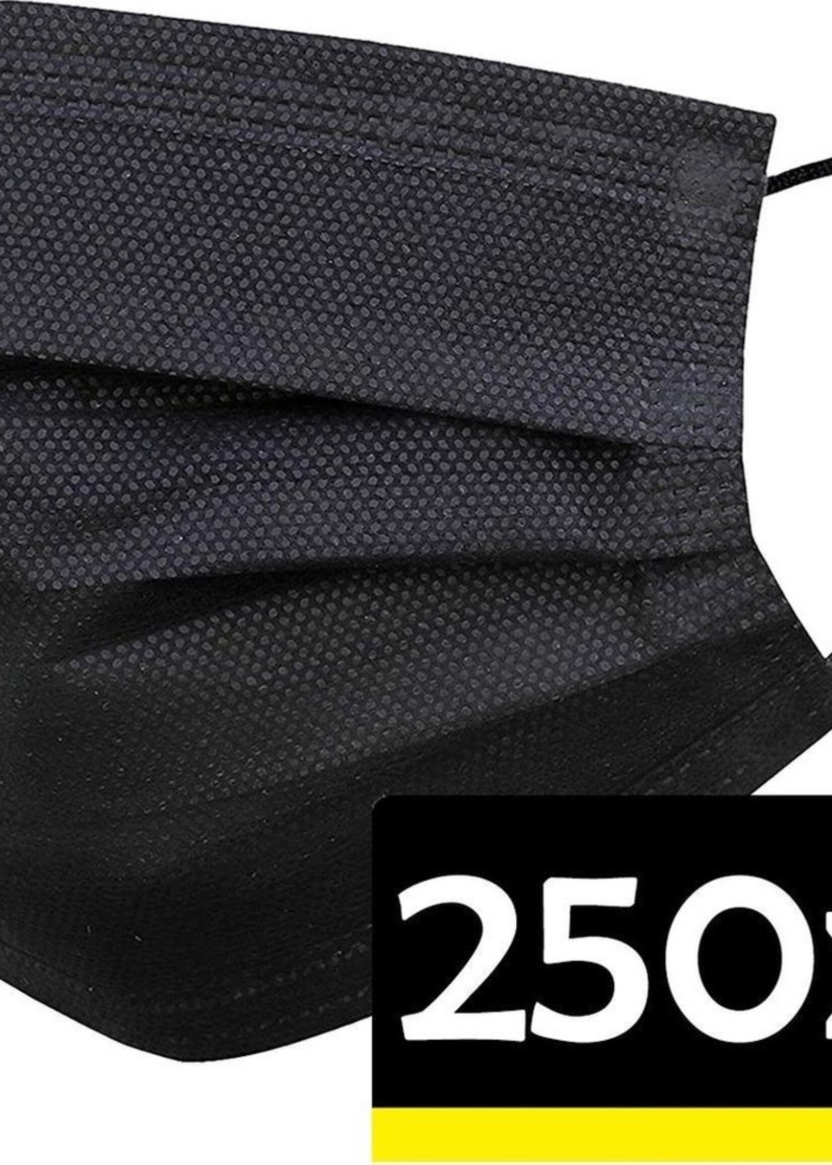 LUQ Mondkapje Zwart Wegwerp - Mondmasker Wegwerp - Mondkapje Wegwerp Zwart - Mondkapjes Wegwerp Zwart<br />
- 250 Stuks