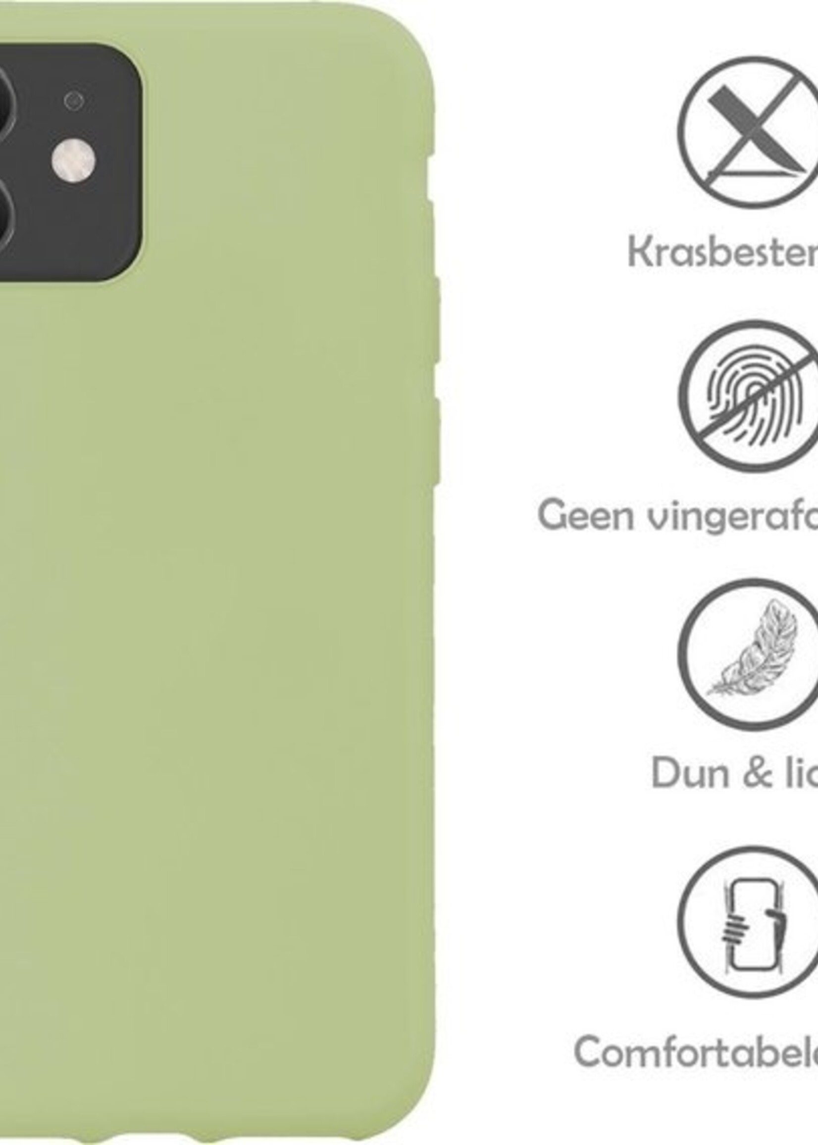LUQ Hoesje Geschikt voor iPhone 11 Hoesje Siliconen Case - Hoes Geschikt voor iPhone 11 Hoes Siliconen - Groen