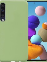 LUQ LUQ Samsung Galaxy A50 Hoesje Siliconen Hoes Back Cover Case - Groen