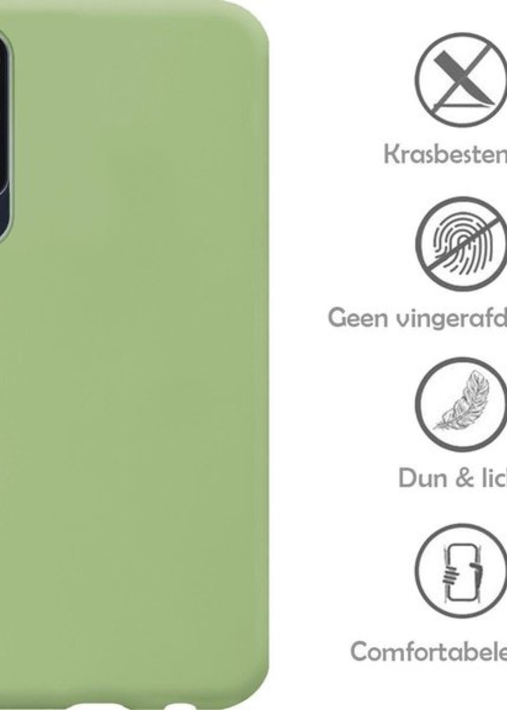 LUQ Hoesje Geschikt voor Samsung Galaxy A50 Hoesje Siliconen Case - Hoes Geschikt voor Samsung A50 Hoes Siliconen - Groen