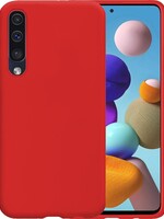 LUQ LUQ Samsung Galaxy A50 Hoesje Siliconen Hoes Back Cover Case - Rood