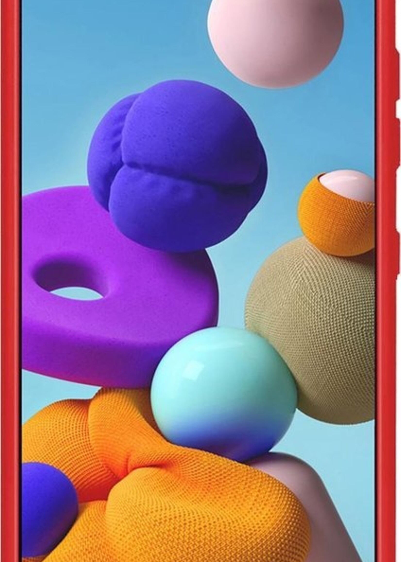 LUQ Hoesje Geschikt voor Samsung Galaxy A50 Hoesje Siliconen Case - Hoes Geschikt voor Samsung A50 Hoes Siliconen - Rood