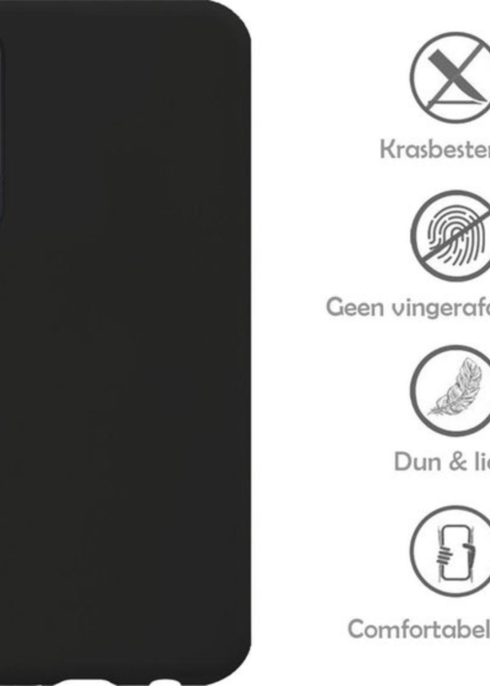 LUQ Hoesje Geschikt voor Samsung Galaxy A50 Hoesje Siliconen Case - Hoes Geschikt voor Samsung A50 Hoes Siliconen - Zwart