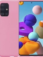 LUQ LUQ Samsung Galaxy A51 hoesje siliconen - Roze