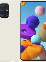 LUQ LUQ Samsung Galaxy A71 hoesje siliconen - Wit