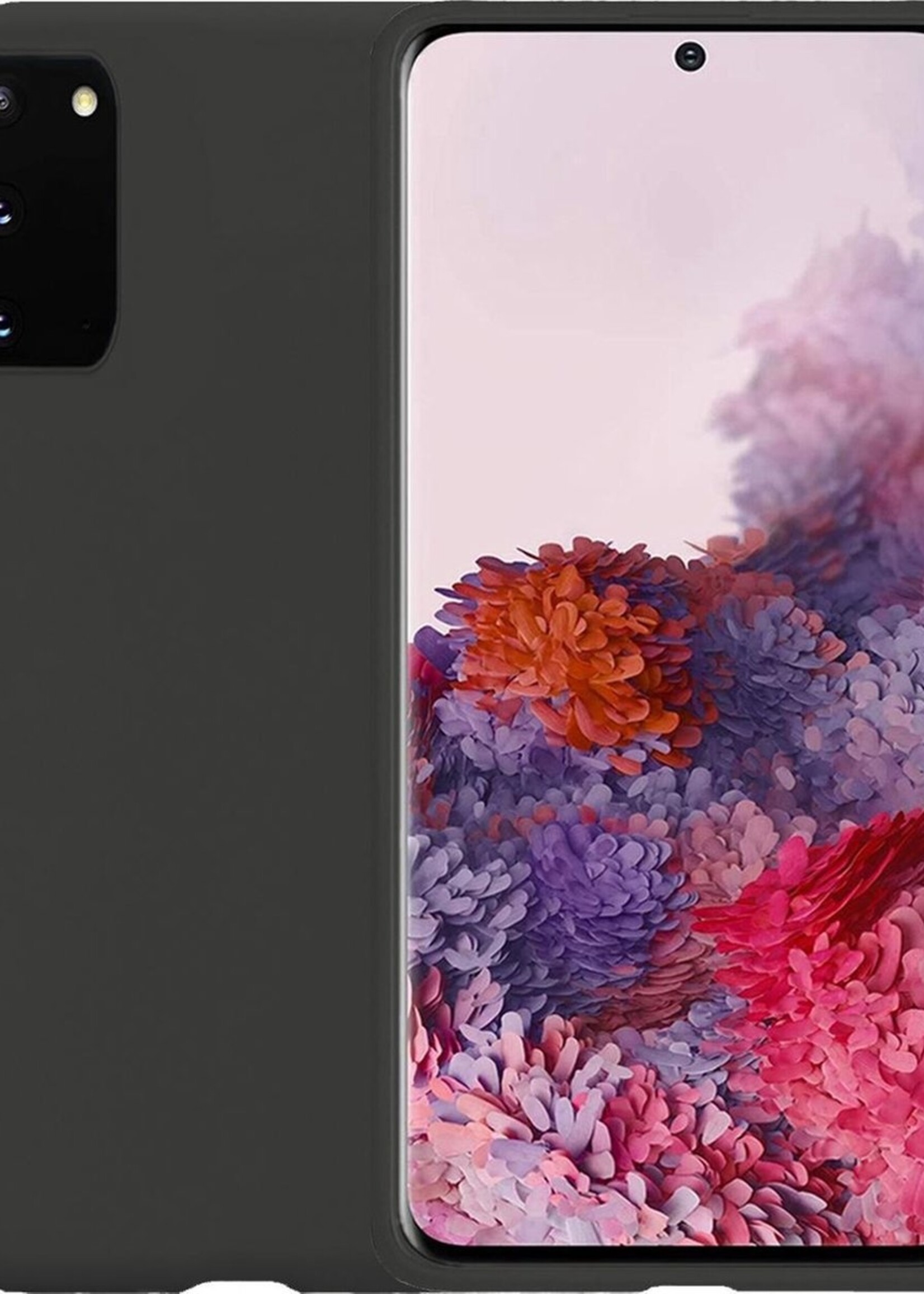 LUQ Hoesje Geschikt voor Samsung S20 Hoesje Siliconen Case - Hoes Geschikt voor Samsung Galaxy S20 Hoes Siliconen - Zwart