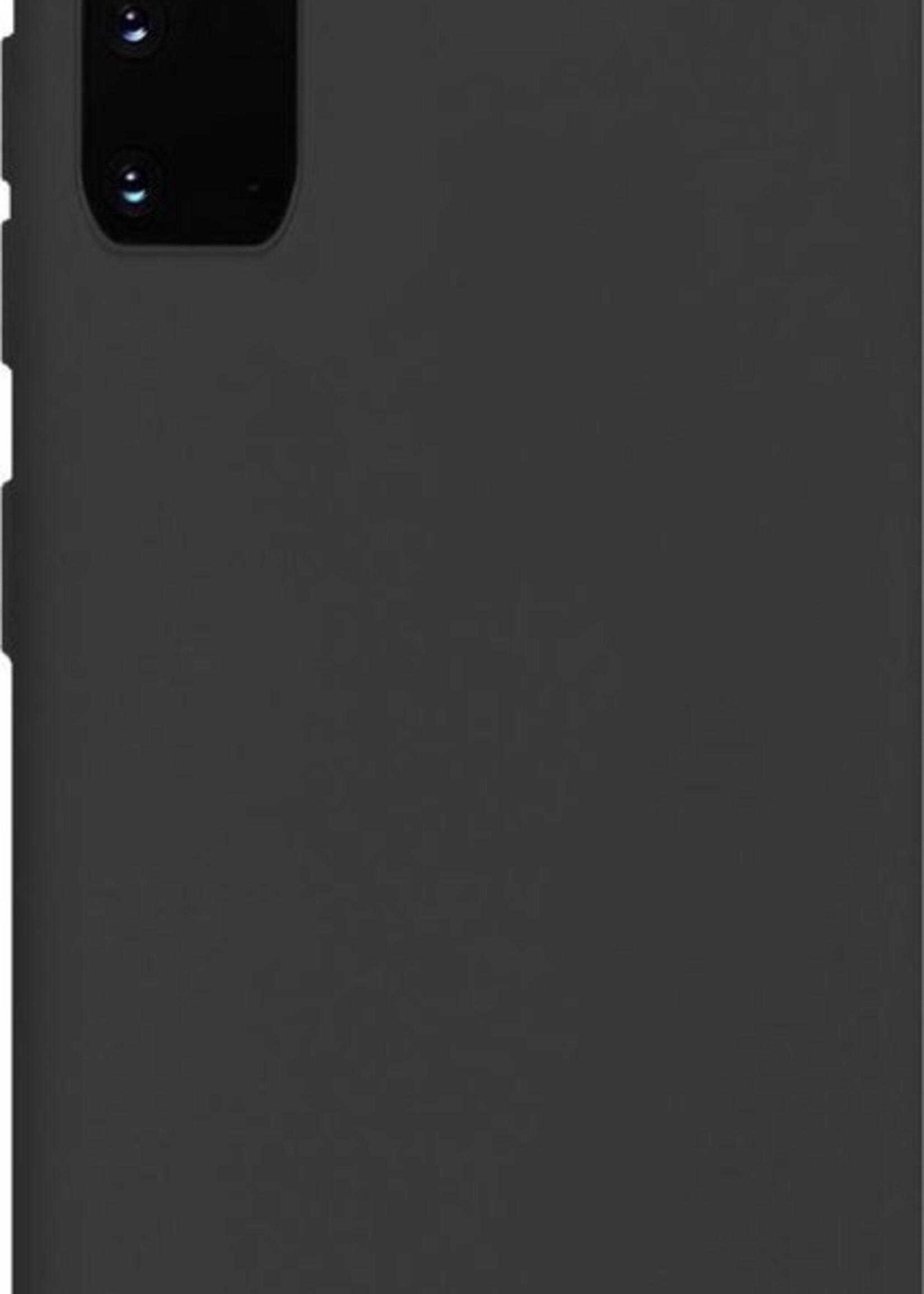 LUQ Hoesje Geschikt voor Samsung S20 Hoesje Siliconen Case - Hoes Geschikt voor Samsung Galaxy S20 Hoes Siliconen - Zwart