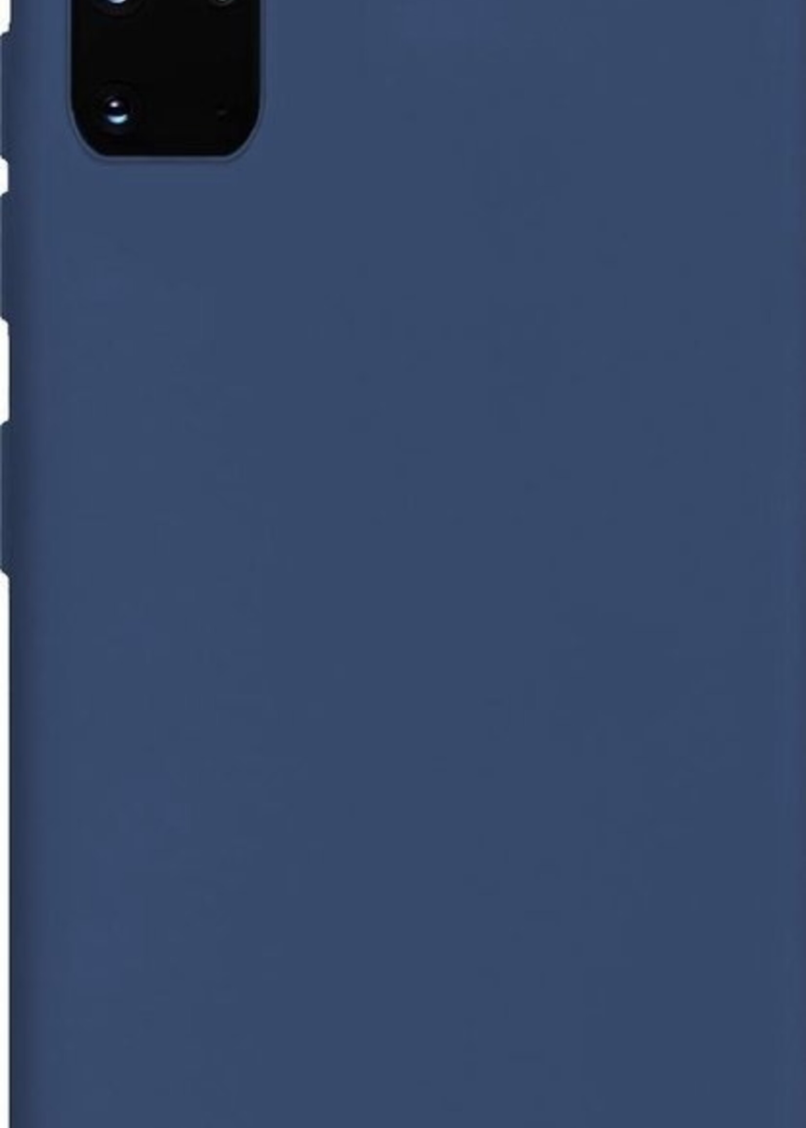 LUQ Hoesje Geschikt voor Samsung S20 Plus Hoesje Siliconen Case - Hoes Geschikt voor Samsung Galaxy S20 Plus Hoes Siliconen - Donkerblauw