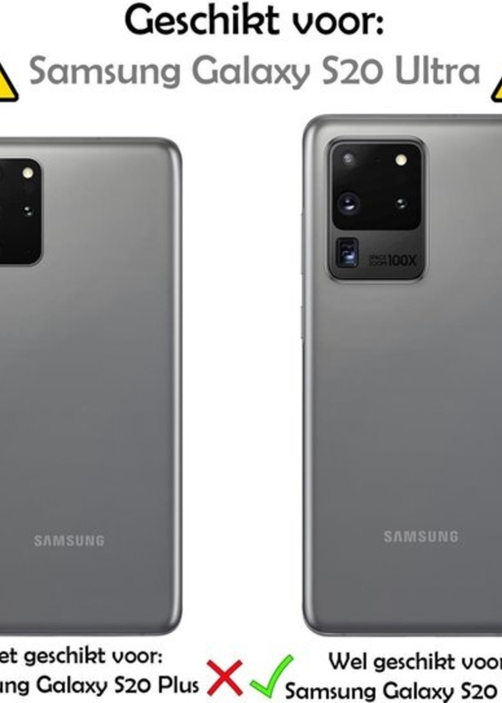 LUQ Hoesje Geschikt voor Samsung S20 Ultra Hoesje Siliconen Case - Hoes Geschikt voor Samsung Galaxy S20 Ultra Hoes Siliconen - Wit