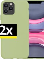 LUQ LUQ iPhone 11 Pro Siliconen Hoesje Groen - 2 Stuks