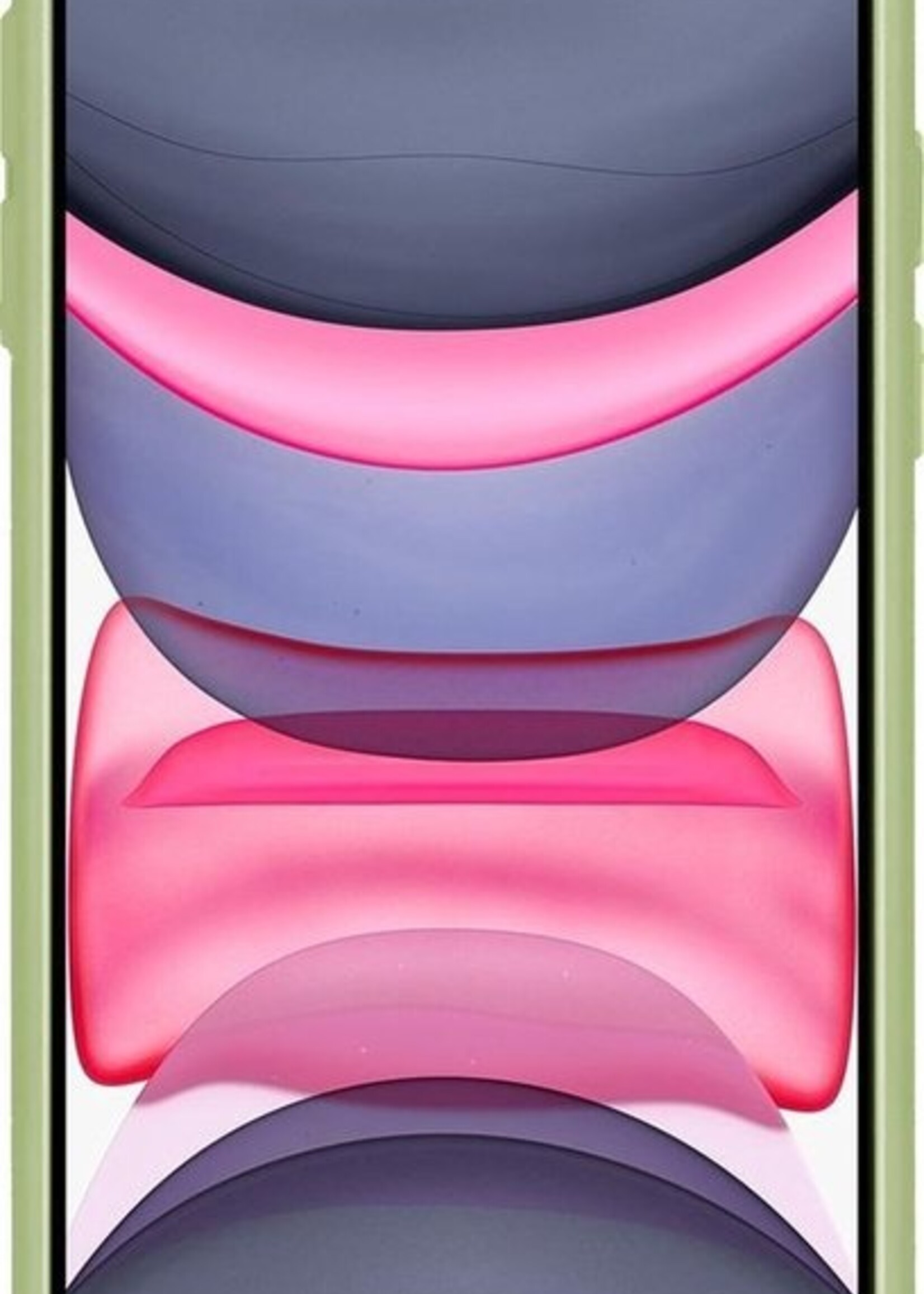 LUQ Hoesje Geschikt voor iPhone 11 Pro Max Hoesje Siliconen Case - Hoes Geschikt voor iPhone 11 Pro Max Hoes Siliconen - Groen - 2 Stuks