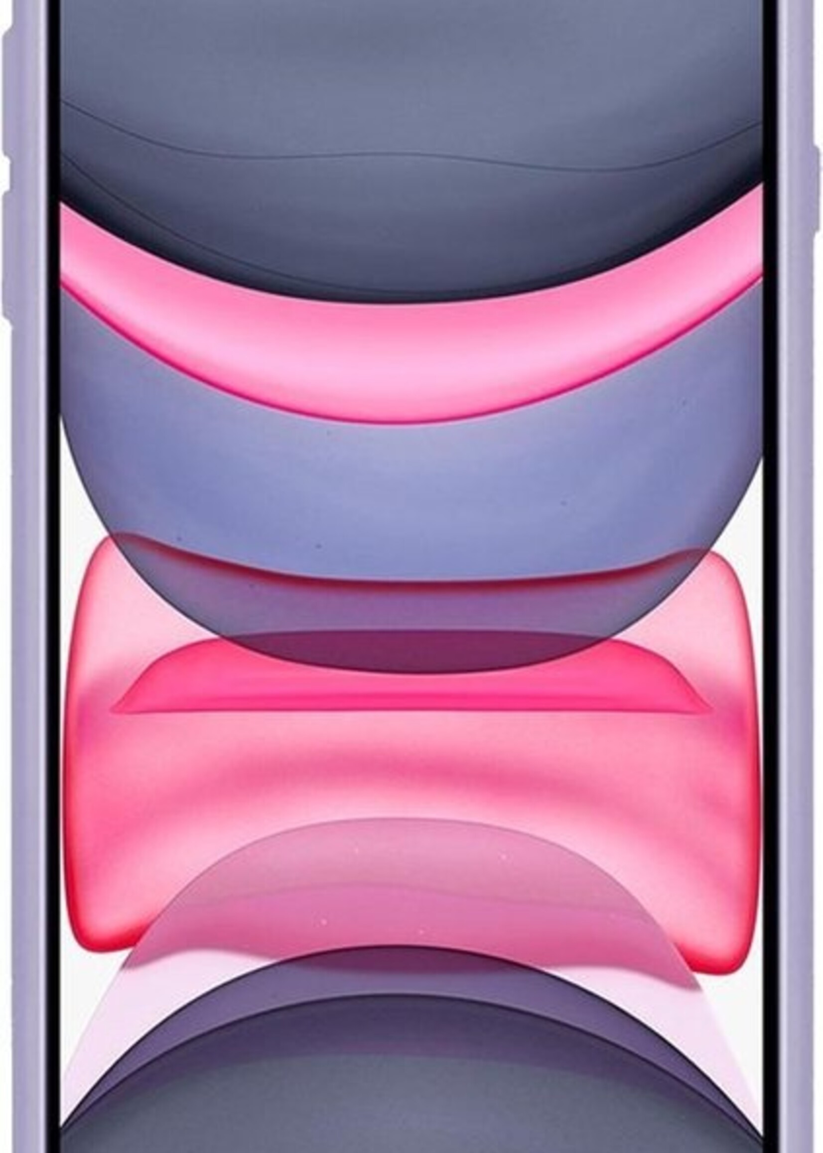 LUQ Hoesje Geschikt voor iPhone 11 Pro Max Hoesje Siliconen Case - Hoes Geschikt voor iPhone 11 Pro Max Hoes Siliconen - Lila - 2 Stuks