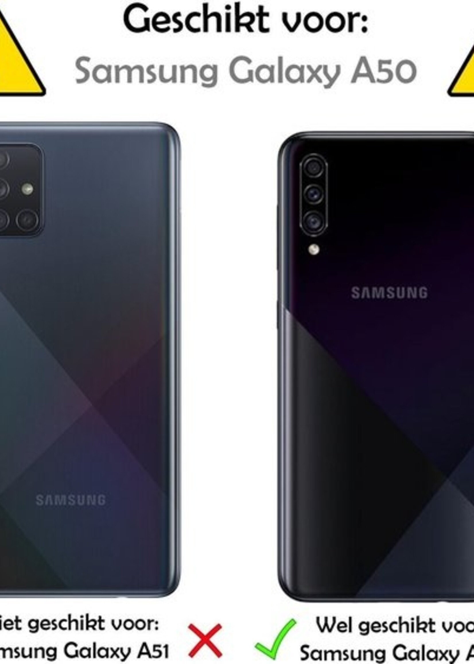 LUQ Hoesje Geschikt voor Samsung Galaxy A50 Hoesje Siliconen Case - Hoes Geschikt voor Samsung A50 Hoes Siliconen - Groen - 2 Stuks