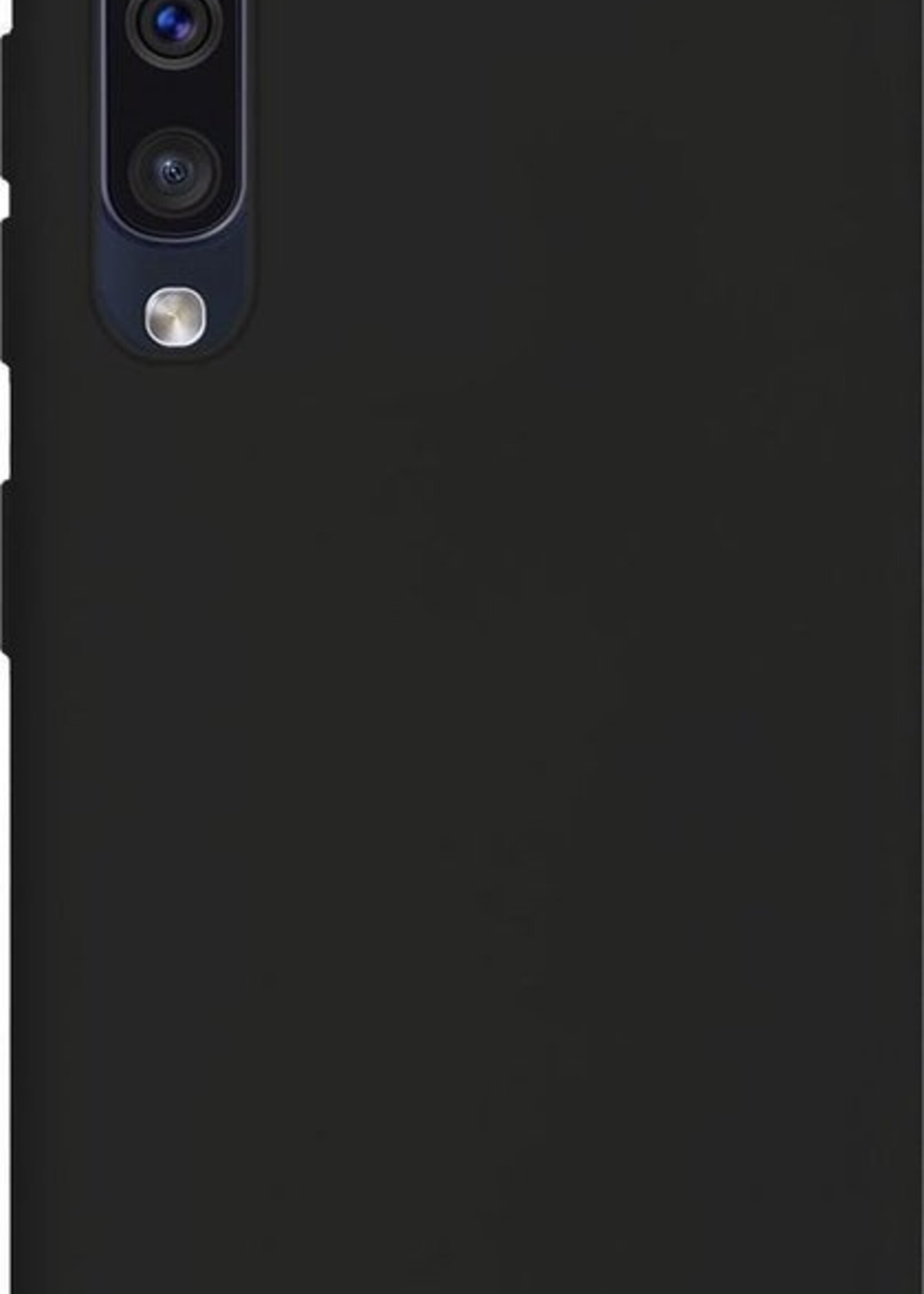 LUQ Hoesje Geschikt voor Samsung Galaxy A50 Hoesje Siliconen Case - Hoes Geschikt voor Samsung A50 Hoes Siliconen - Zwart - 2 Stuks