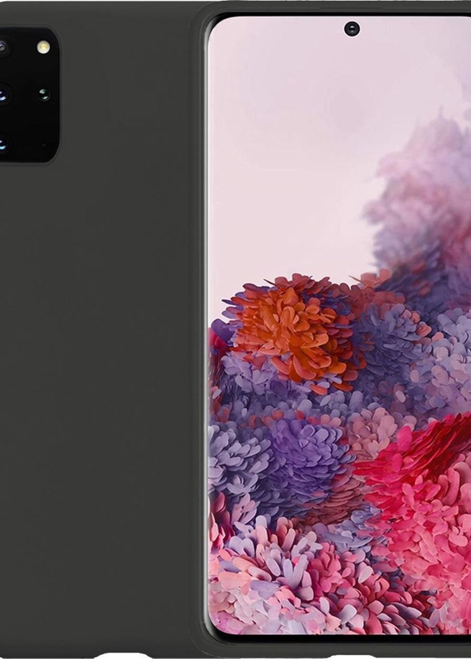 LUQ Hoesje Geschikt voor Samsung S20 Plus Hoesje Siliconen Case - Hoes Geschikt voor Samsung Galaxy S20 Plus Hoes Siliconen - Zwart