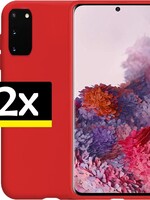LUQ LUQ Samsung Galaxy S20 hoesje Rood - 2 Stuks