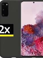 LUQ LUQ Samsung Galaxy S20 hoesje Zwart - 2 Stuks