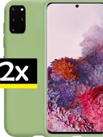 LUQ LUQ Samsung Galaxy S20 Plus hoesje Groen - 2 Stuks