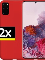 LUQ LUQ Samsung Galaxy S20 Plus hoesje Rood - 2 Stuks
