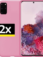 LUQ LUQ Samsung Galaxy S20 Plus hoesje Roze - 2 Stuks