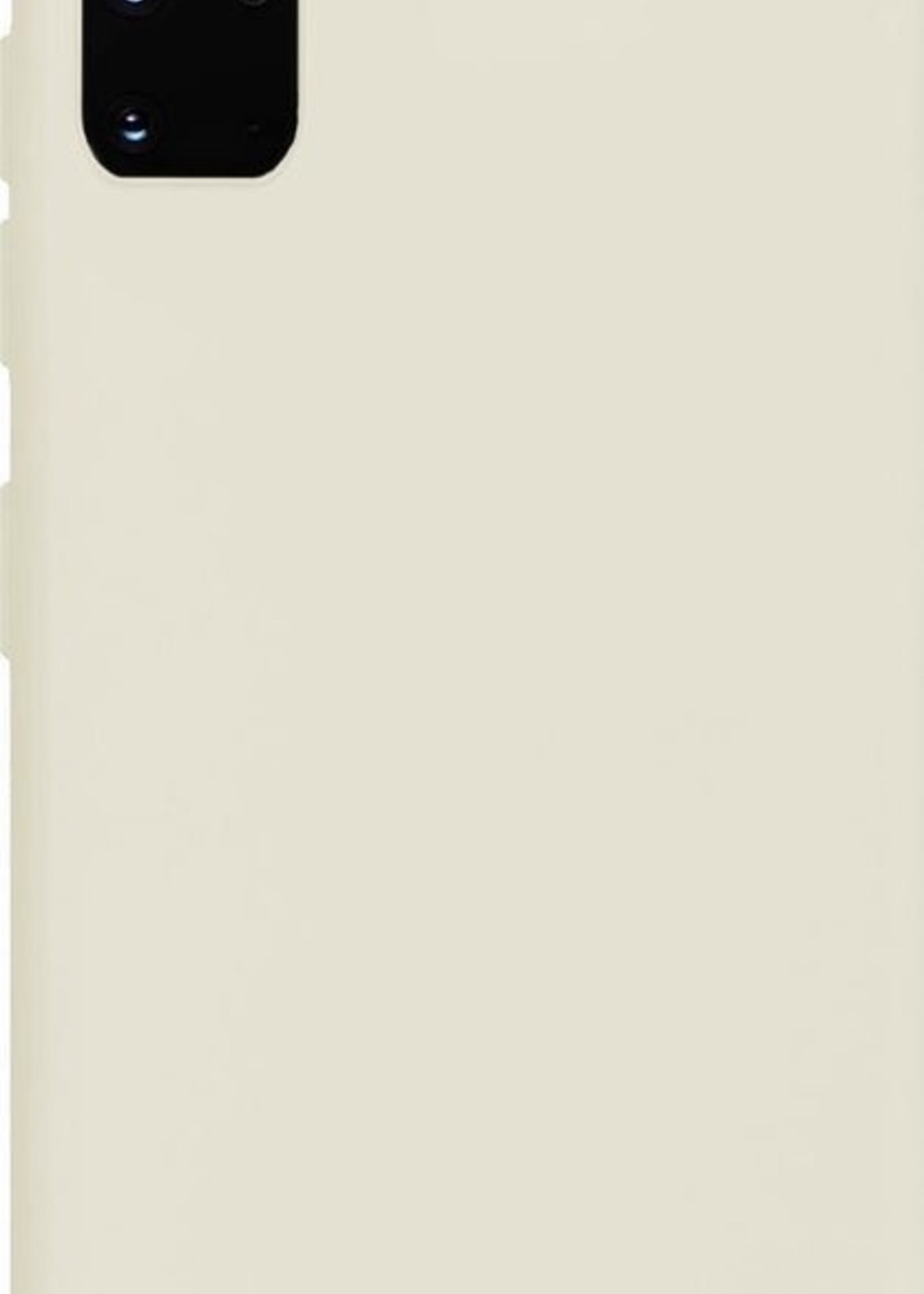 LUQ Hoesje Geschikt voor Samsung S20 Plus Hoesje Siliconen Case - Hoes Geschikt voor Samsung Galaxy S20 Plus Hoes Siliconen - Wit - 2 Stuks