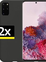 LUQ LUQ Samsung Galaxy S20 Plus hoesje Zwart - 2 Stuks