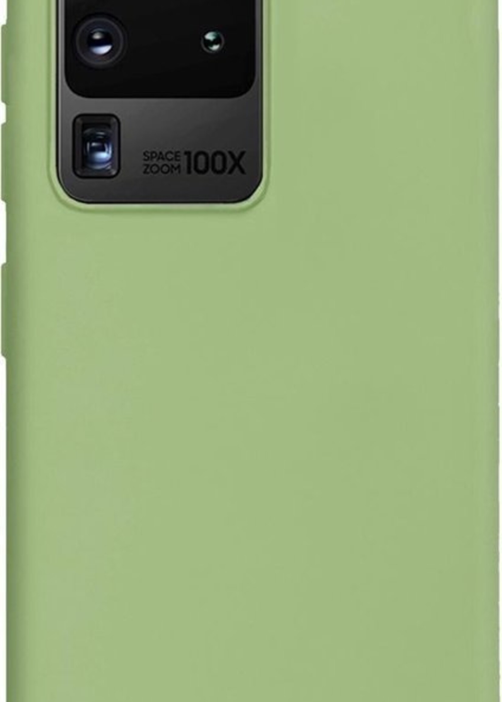 LUQ Hoesje Geschikt voor Samsung S20 Ultra Hoesje Siliconen Case - Hoes Geschikt voor Samsung Galaxy S20 Ultra Hoes Siliconen - Groen - 2 Stuks
