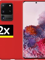 LUQ LUQ Samsung Galaxy S20 Ultra hoesje Rood - 2 Stuks