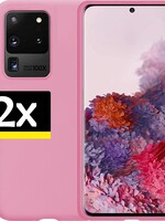 LUQ LUQ Samsung Galaxy S20 Ultra hoesje Roze - 2 Stuks