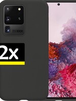LUQ LUQ Samsung Galaxy S20 Ultra hoesje Zwart - 2 Stuks