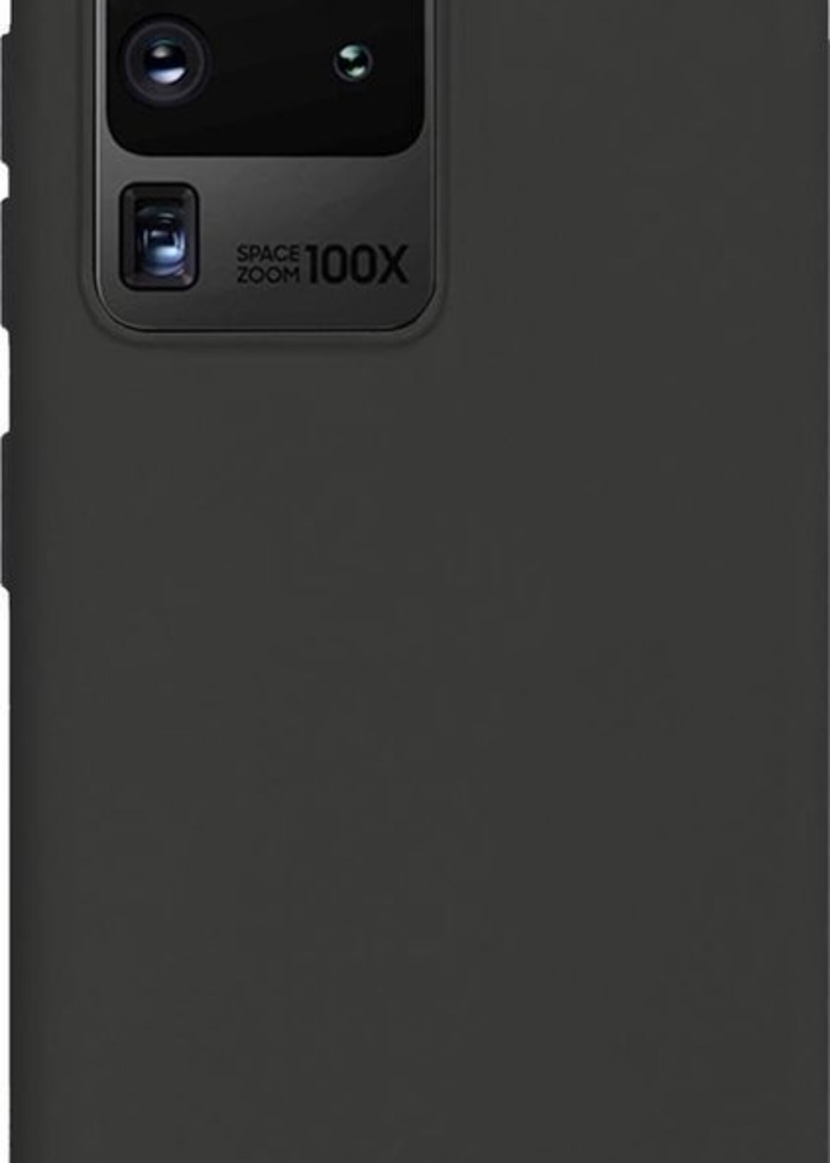 LUQ Hoesje Geschikt voor Samsung S20 Ultra Hoesje Siliconen Case - Hoes Geschikt voor Samsung Galaxy S20 Ultra Hoes Siliconen - Zwart - 2 Stuks