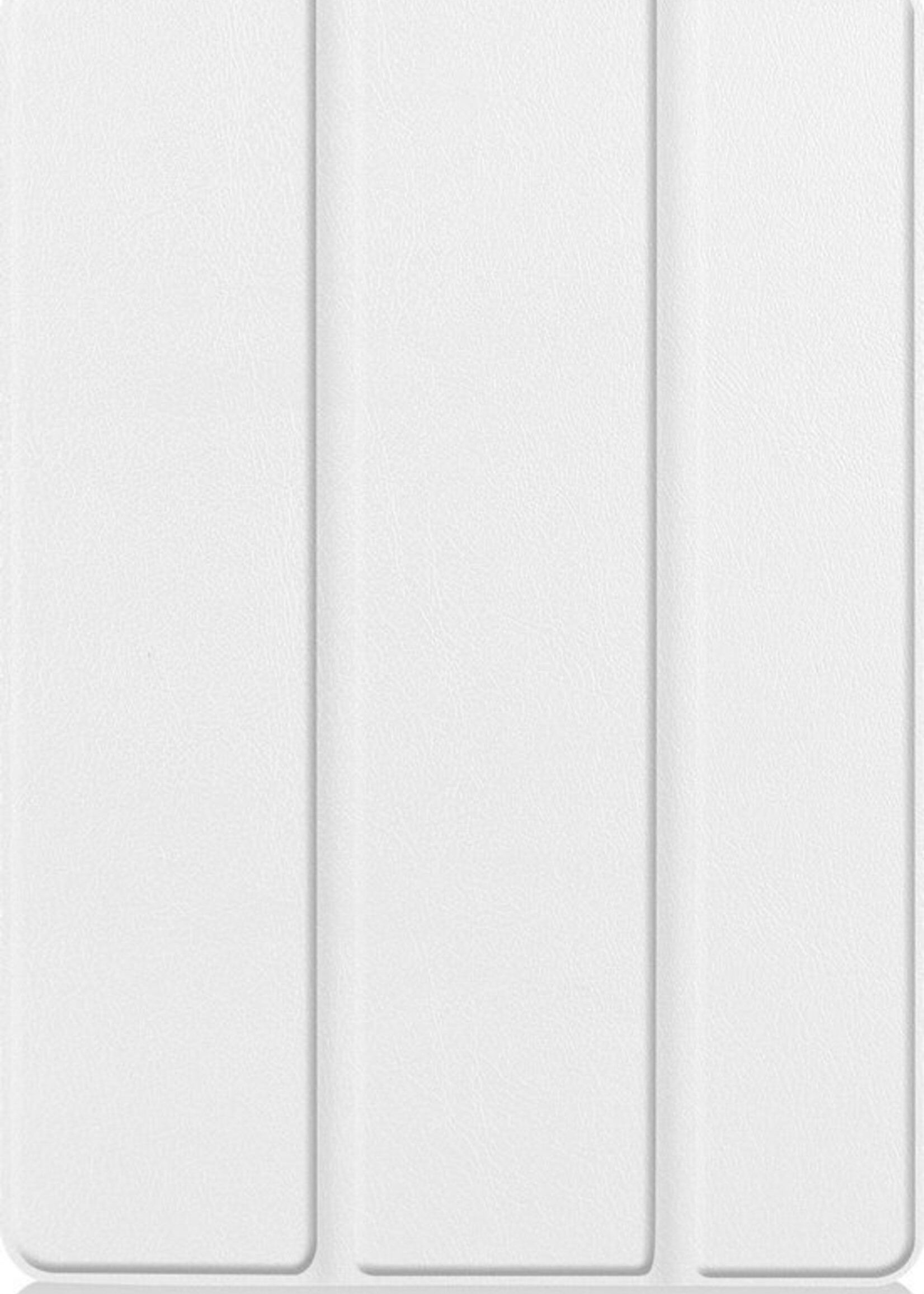 LUQ Hoes Geschikt voor iPad 10.2 2020 Hoes Luxe Hoesje Book Case - Hoesje Geschikt voor iPad 8 Hoes Cover - Wit