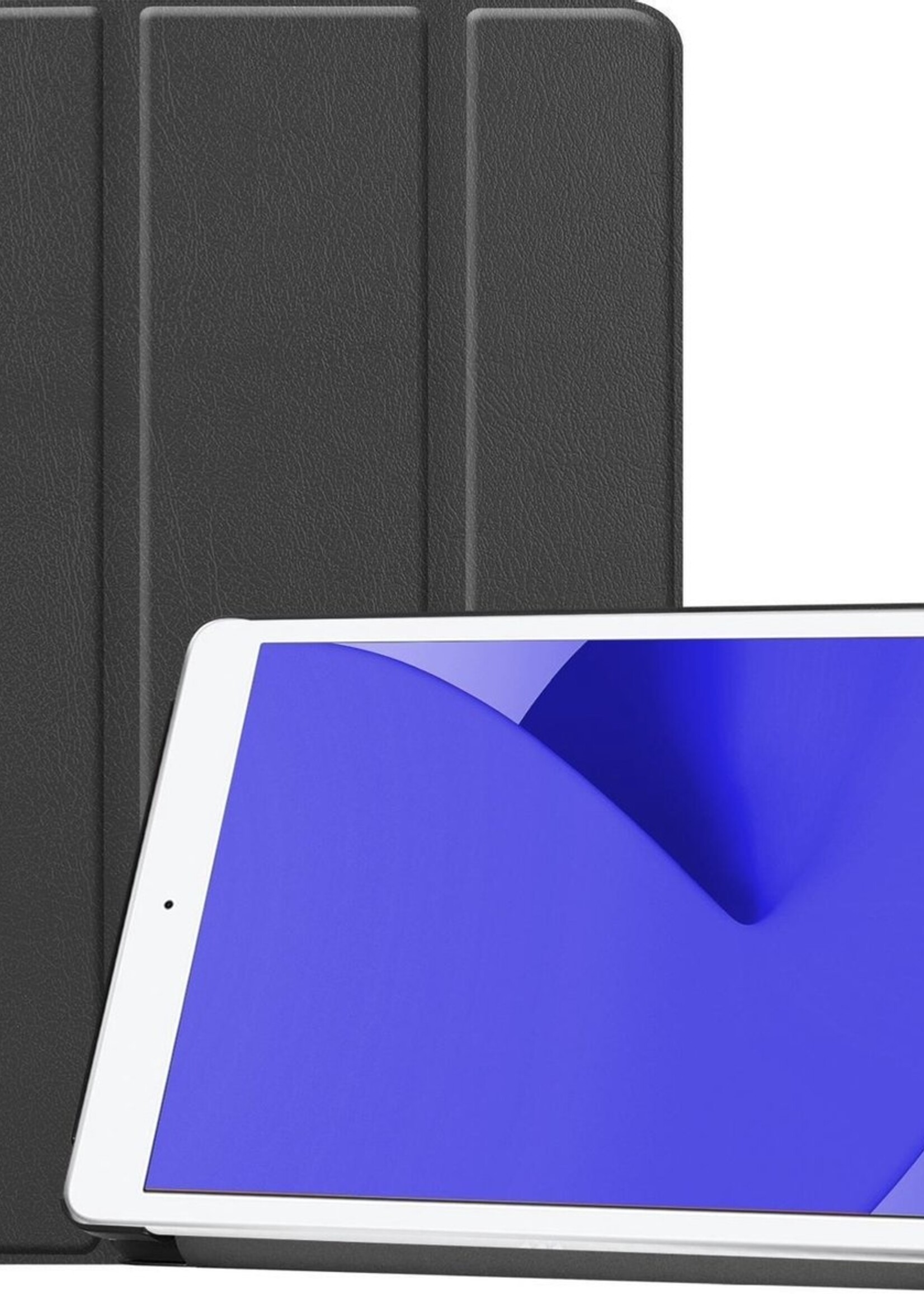 LUQ Hoes Geschikt voor iPad 10.2 2020 Hoes Luxe Hoesje Book Case - Hoesje Geschikt voor iPad 8 Hoes Cover - Zwart