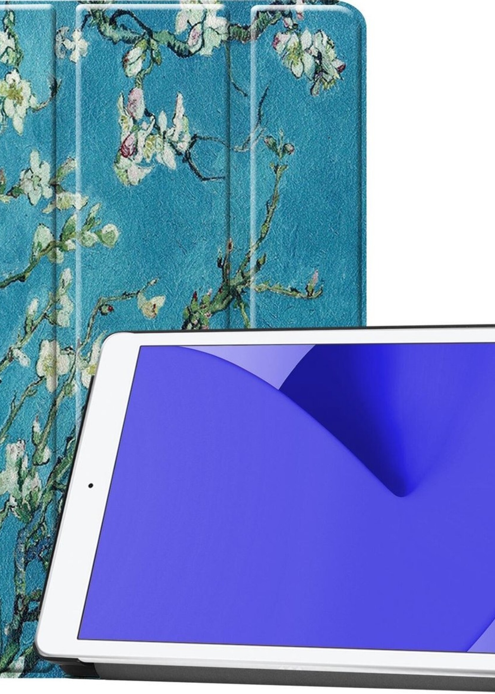 LUQ Hoes Geschikt voor iPad 10.2 2019/2020 Hoes Luxe Hoesje Book Case - Hoesje Geschikt voor iPad 7/8 Hoes Cover - Bloesem