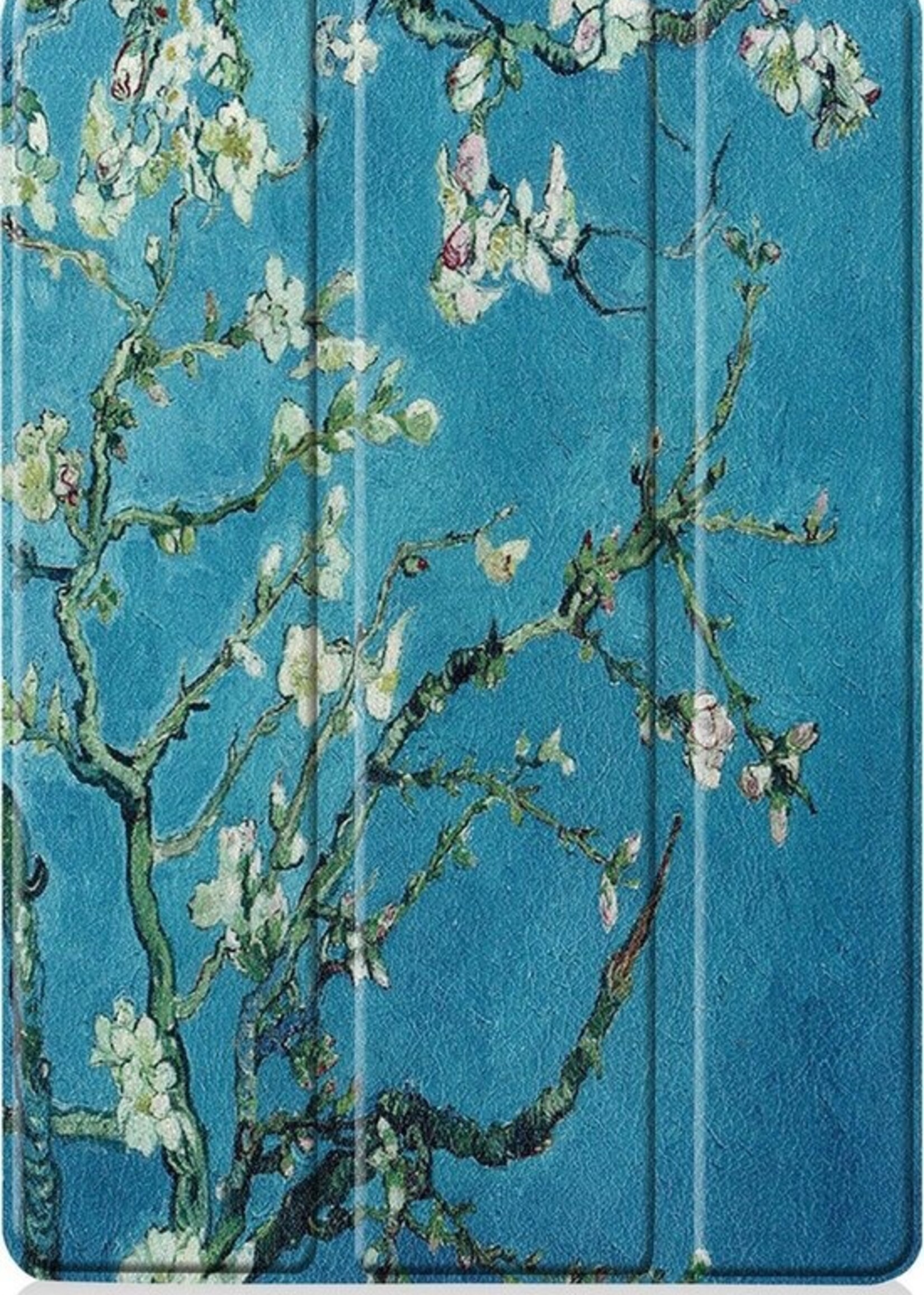 LUQ Hoes Geschikt voor iPad 10.2 2019/2020 Hoes Luxe Hoesje Book Case - Hoesje Geschikt voor iPad 7/8 Hoes Cover - Bloesem