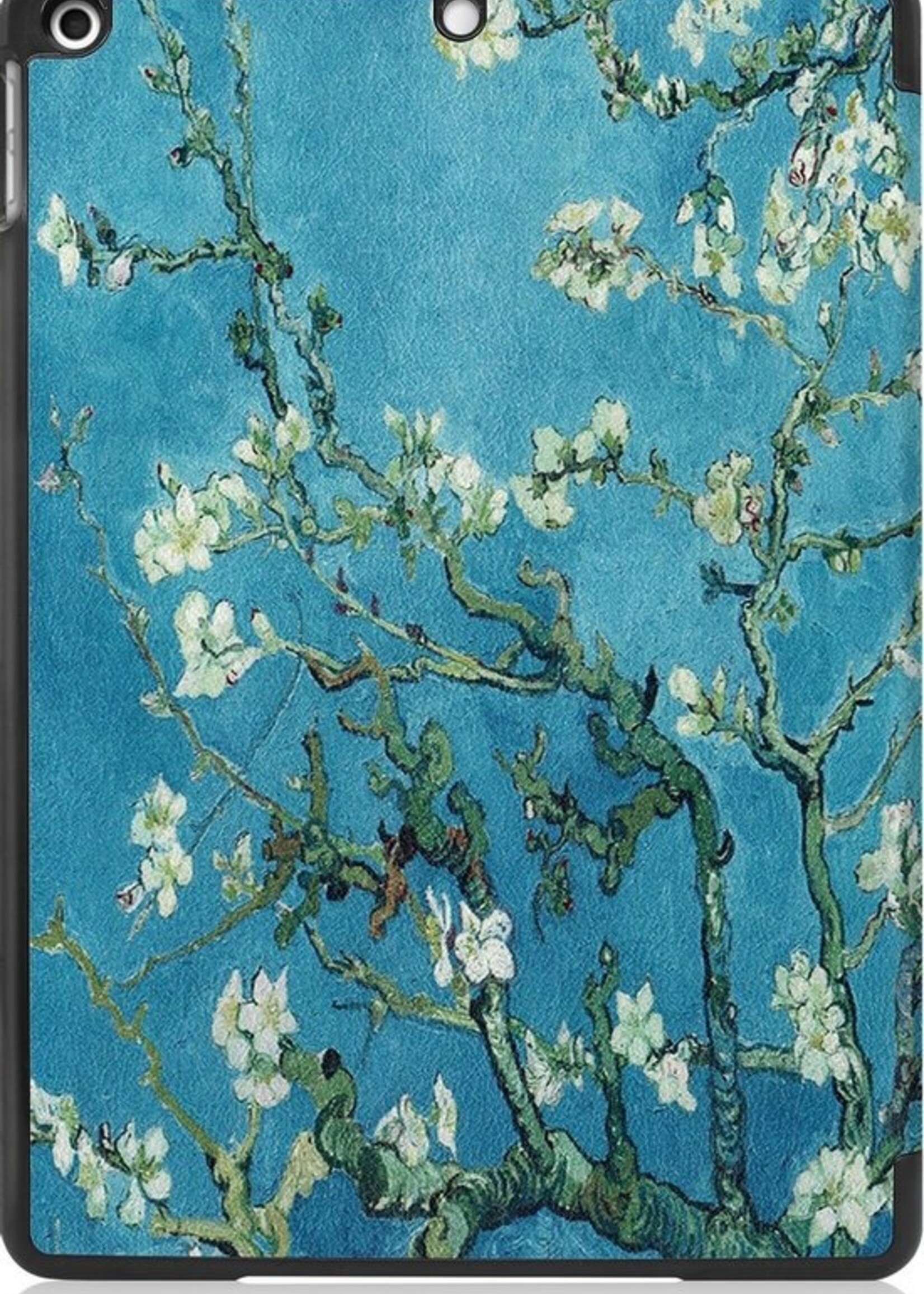 LUQ Hoes Geschikt voor iPad 10.2 2019/2020 Hoes Luxe Hoesje Book Case - Hoesje Geschikt voor iPad 7/8 Hoes Cover - Bloesem