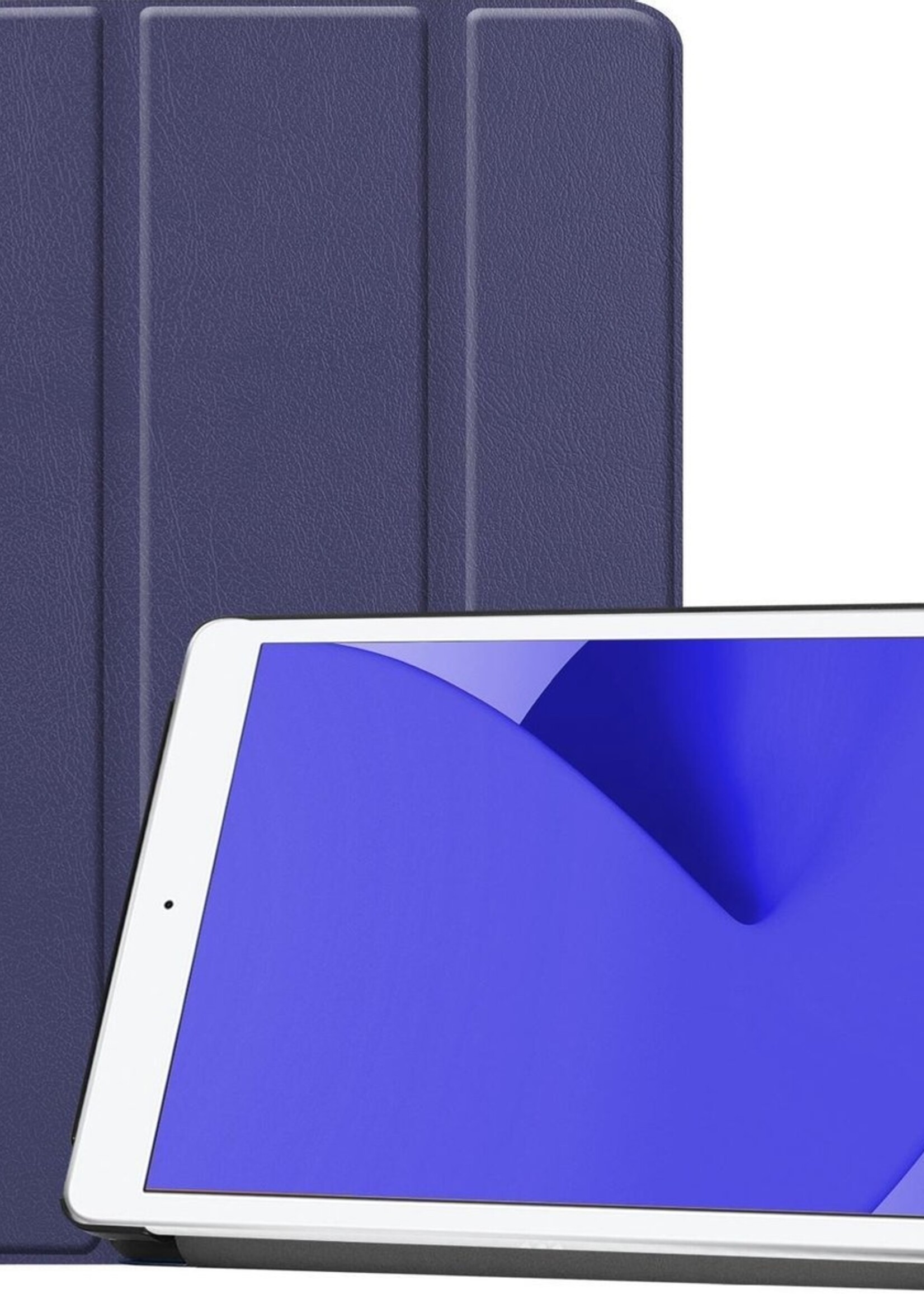 LUQ Hoes Geschikt voor iPad 10.2 2019/2020 Hoes Luxe Hoesje Book Case - Hoesje Geschikt voor iPad 7/8 Hoes Cover - Donkerblauw