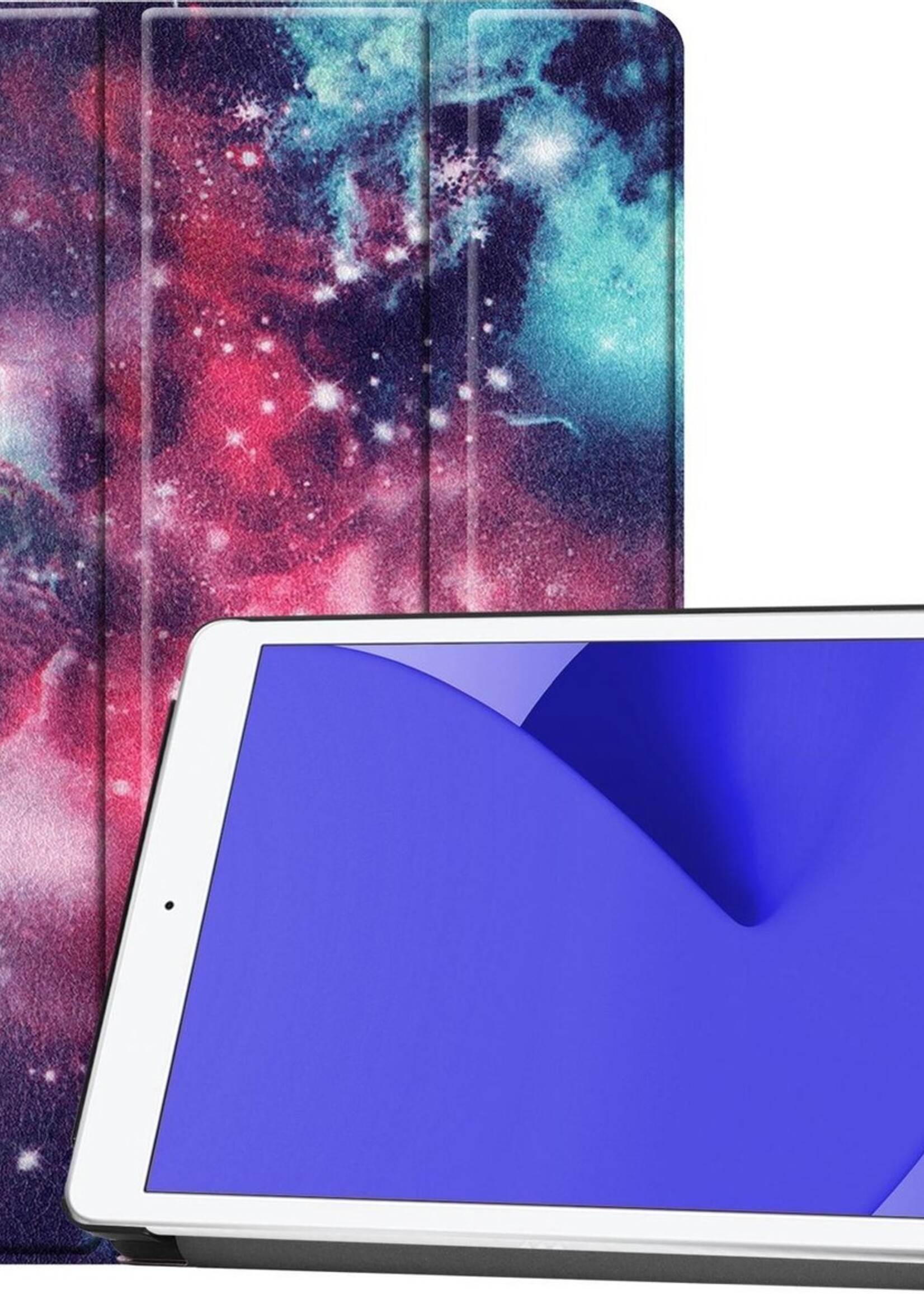 LUQ Hoes Geschikt voor iPad 10.2 2019/2020 Hoes Luxe Hoesje Book Case - Hoesje Geschikt voor iPad 7/8 Hoes Cover - Galaxy