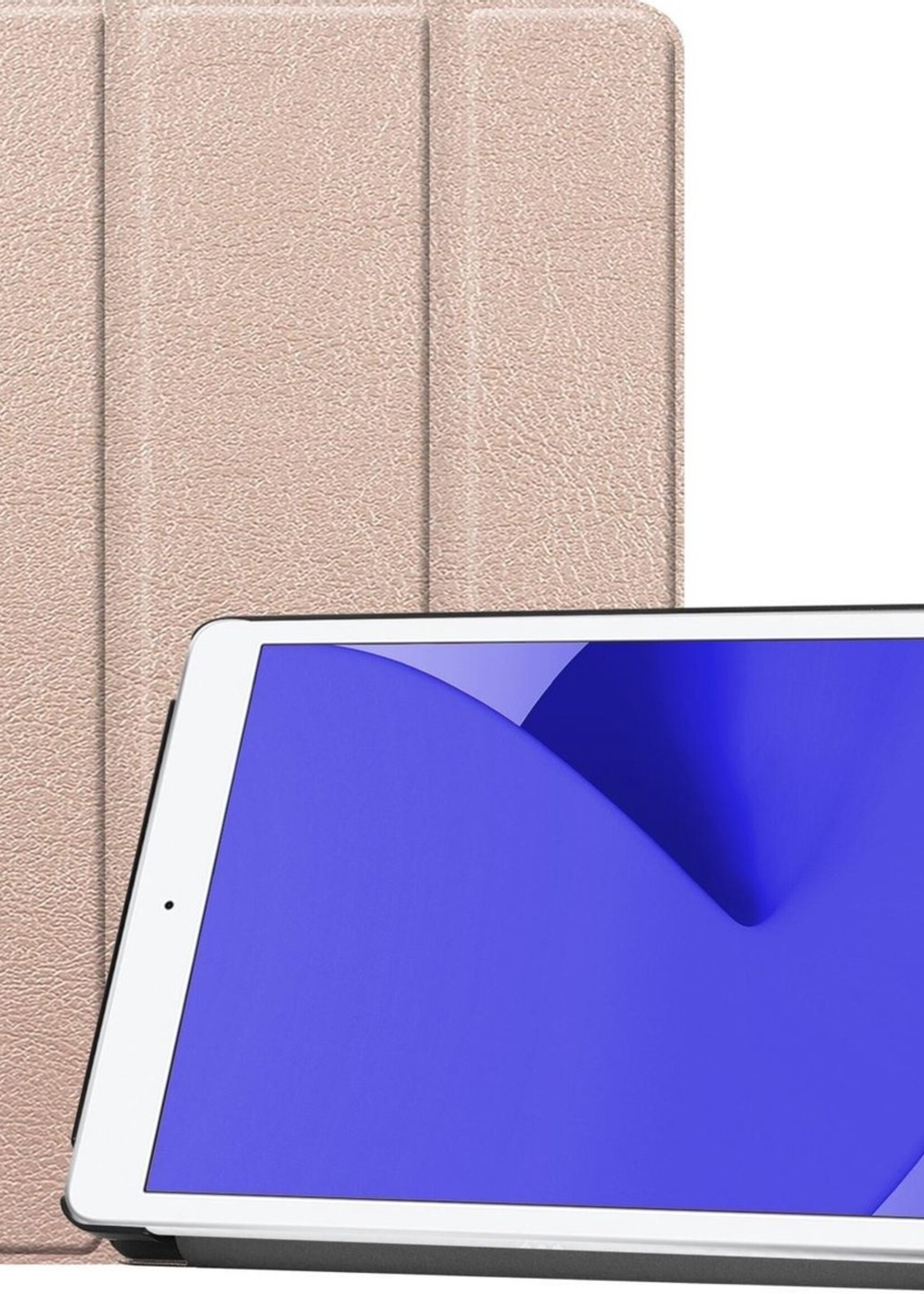 LUQ Hoes Geschikt voor iPad 10.2 2019/2020 Hoes Luxe Hoesje Book Case - Hoesje Geschikt voor iPad 7/8 Hoes Cover - Goud