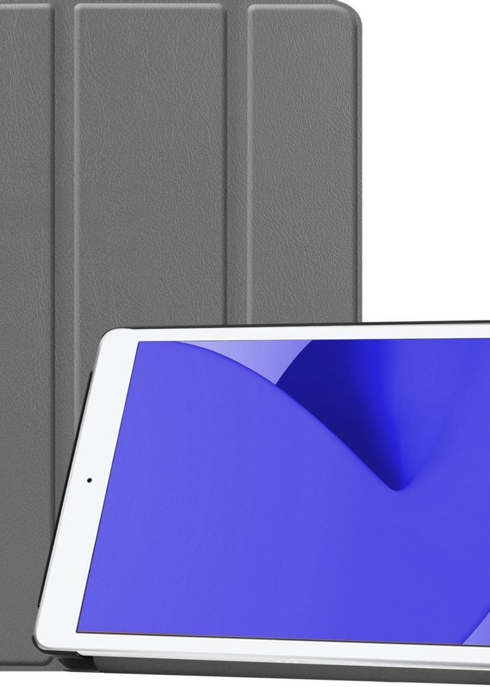 LUQ Hoes Geschikt voor iPad 10.2 2019/2020 Hoes Luxe Hoesje Book Case - Hoesje Geschikt voor iPad 7/8 Hoes Cover - Grijs