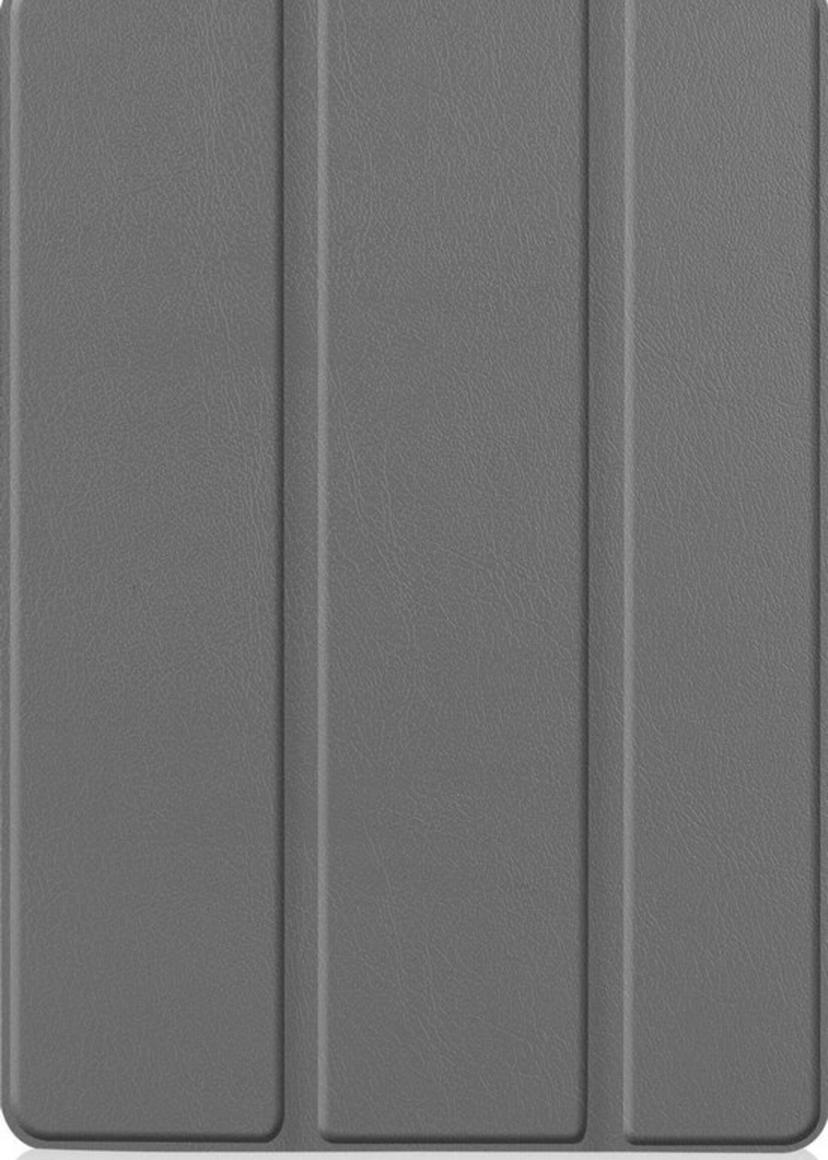 LUQ Hoes Geschikt voor iPad 10.2 2019/2020 Hoes Luxe Hoesje Book Case - Hoesje Geschikt voor iPad 7/8 Hoes Cover - Grijs