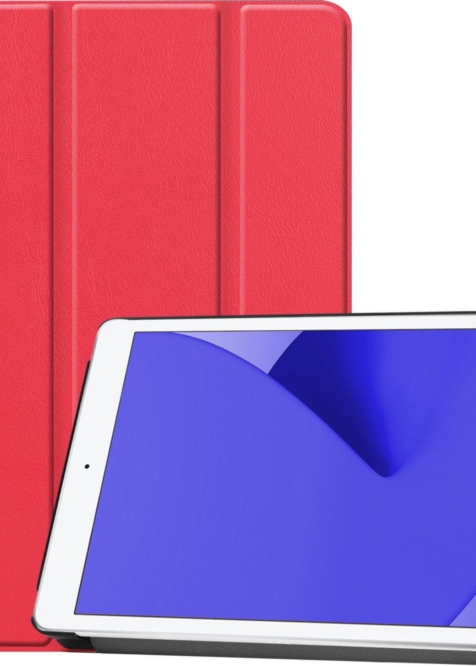 LUQ Hoes Geschikt voor iPad 10.2 2019/2020 Hoes Luxe Hoesje Book Case - Hoesje Geschikt voor iPad 7/8 Hoes Cover - Rood