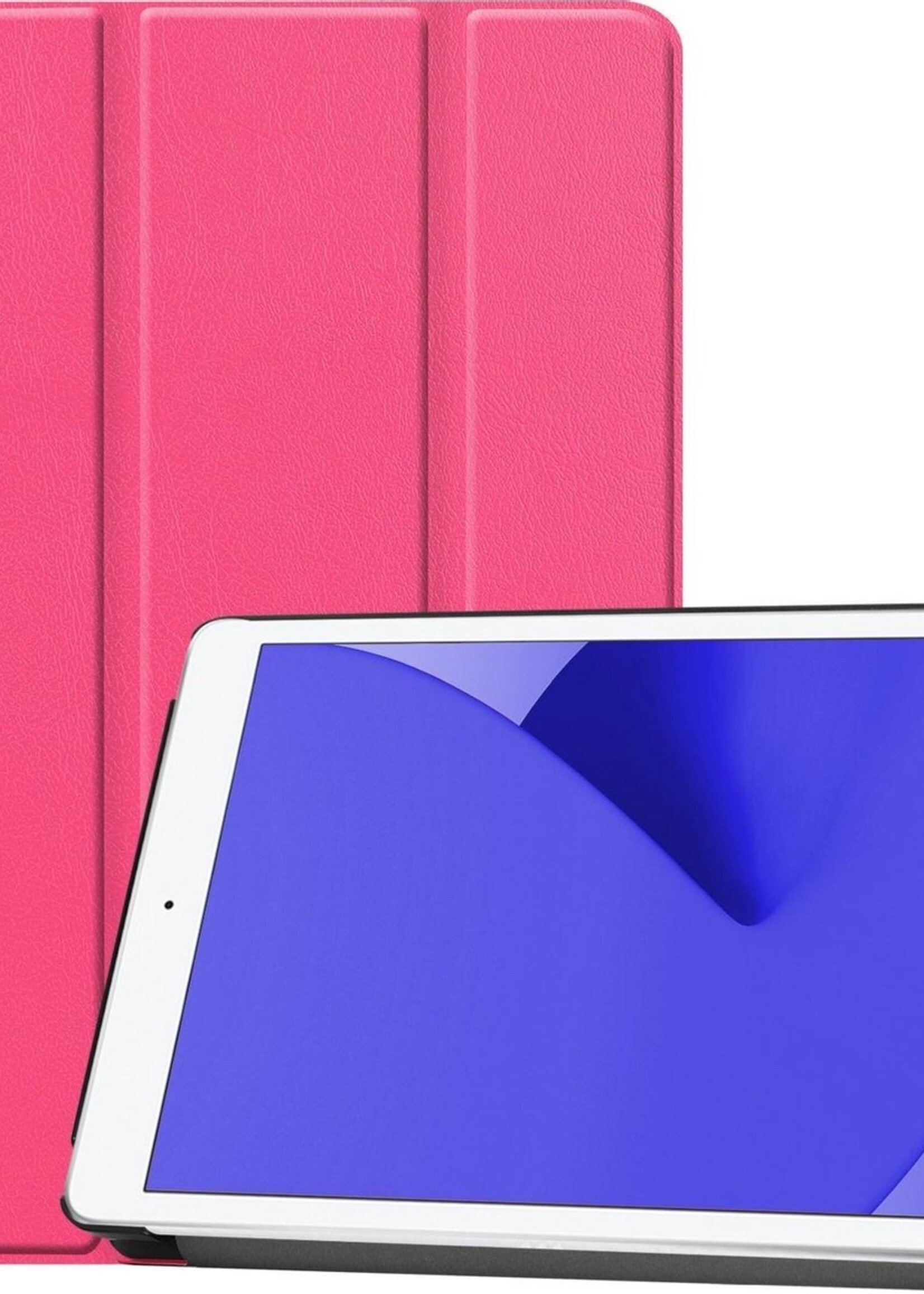 LUQ Hoes Geschikt voor iPad 10.2 2019/2020 Hoes Luxe Hoesje Book Case - Hoesje Geschikt voor iPad 7/8 Hoes Cover - Roze